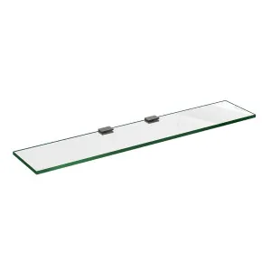 Glass Shelf 600mm w/ Brushed Nickel Clips by Highgrove Bathrooms, a Shelves & Hooks for sale on Style Sourcebook