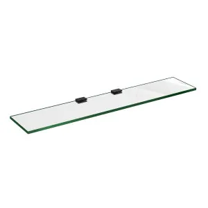 Glass Shelf 600mm w/ Matte Black Clips by Highgrove Bathrooms, a Shelves & Hooks for sale on Style Sourcebook