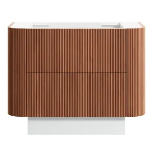 KIMBERLEY Curved Floor Mount Vanity 1050mm Beech Finish by Highgrove Bathrooms, a Vanities for sale on Style Sourcebook