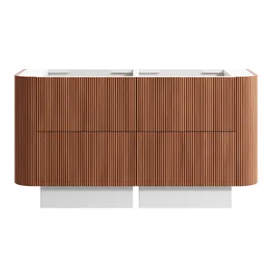 KIMBERLEY Curved Floor Mount Vanity Double 1500mm - Beech Finish by Highgrove Bathrooms, a Vanities for sale on Style Sourcebook