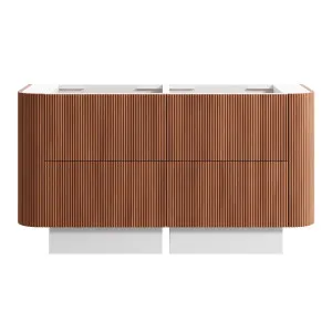 KIMBERLEY Curved Floor Mount Vanity Double 1500mm - Beech Finish by Highgrove Bathrooms, a Vanities for sale on Style Sourcebook
