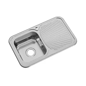 LAVA Single Bowl Sink (LHS) with Drainer Chrome by Highgrove Bathrooms, a Kitchen Sinks for sale on Style Sourcebook
