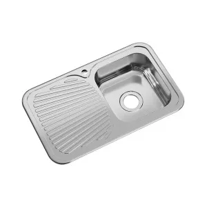 LAVA Single Bowl Sink (RHS) with Drainer Chrome by Highgrove Bathrooms, a Kitchen Sinks for sale on Style Sourcebook