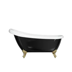 LAWSON Clawfoot Bath Kit Black 1570mm /w Gold Feet by Highgrove Bathrooms, a Bathtubs for sale on Style Sourcebook