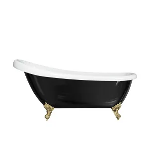 LAWSON Clawfoot Bath Kit Black 1720mm /w Gold Feet by Highgrove Bathrooms, a Bathtubs for sale on Style Sourcebook