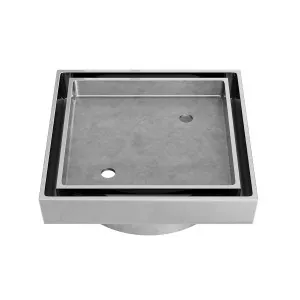 LIDO Square Tile Grate 125mm with DN100 Outlet Chrome by Highgrove Bathrooms, a Traps & Wastes for sale on Style Sourcebook