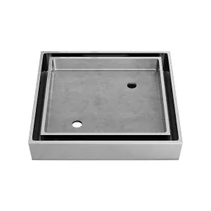 LIDO Square Tile Grate 125mm with DN80 Outlet Chrome by Highgrove Bathrooms, a Traps & Wastes for sale on Style Sourcebook