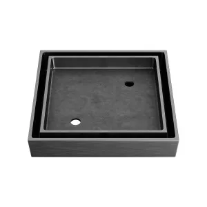 LIDO Square Tile Grate 125mm with DN80 Outlet Gunmetal by Highgrove Bathrooms, a Traps & Wastes for sale on Style Sourcebook