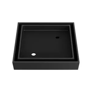LIDO Square Tile Grate 125mm with DN80 Outlet Matte Black by Highgrove Bathrooms, a Traps & Wastes for sale on Style Sourcebook