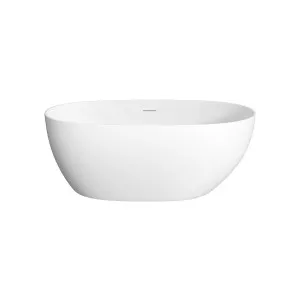 LUSINI Solid Surface Freestanding Bath with Overflow Matte White 1500mm by Highgrove Bathrooms, a Bathtubs for sale on Style Sourcebook