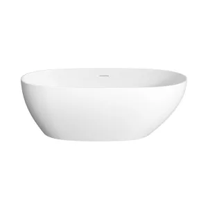 LUSINI Solid Surface Freestanding Bath with Overflow Matte White 1700mm by Highgrove Bathrooms, a Bathtubs for sale on Style Sourcebook