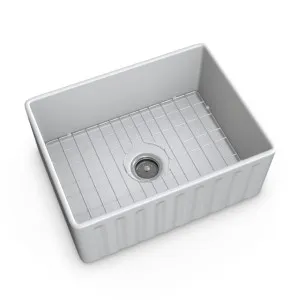 MAISON Single Fluted Reversible Farmhouse Sink 610mm Gloss White by Highgrove Bathrooms, a Kitchen Sinks for sale on Style Sourcebook