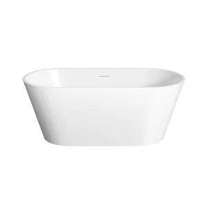 OLLIE Freestanding Bath with Overflow Gloss White 1500mm by Highgrove Bathrooms, a Bathroom Taps & Mixers for sale on Style Sourcebook