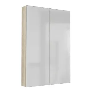 OSCA Tall Mirror Cabinet Pencilled Edge 750mm Oak Laminate by Highgrove Bathrooms, a Vanity Mirrors for sale on Style Sourcebook
