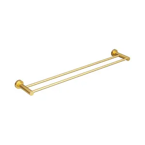 SPIN Double Towel Rail Brushed Brass 600mm by Highgrove Bathrooms, a Towel Rails for sale on Style Sourcebook