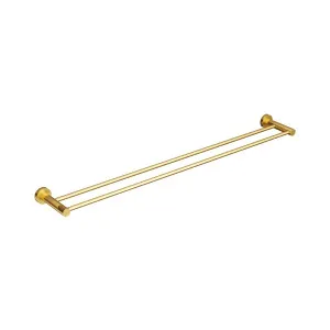 SPIN Double Towel Rail Brushed Brass 750mm by Highgrove Bathrooms, a Towel Rails for sale on Style Sourcebook