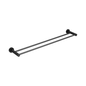SPIN Double Towel Rail Matte Black 600mm by Highgrove Bathrooms, a Towel Rails for sale on Style Sourcebook