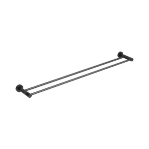 SPIN Double Towel Rail Matte Black 750mm by Highgrove Bathrooms, a Towel Rails for sale on Style Sourcebook