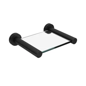 SPIN Glass Shelf Matte Black 150mm by Highgrove Bathrooms, a Shelves & Hooks for sale on Style Sourcebook