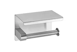 SPIN Toilet Roll Holder with Shelf Brushed Nickel by Highgrove Bathrooms, a Shelves & Hooks for sale on Style Sourcebook