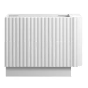 WAVE Corner Floor Mount Vanity 1050mm Matte White by Highgrove Bathrooms, a Vanities for sale on Style Sourcebook