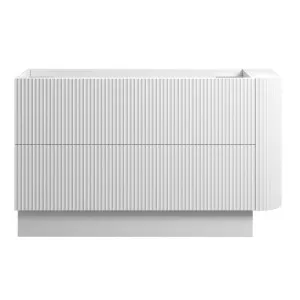 WAVE Corner Floor Mount Vanity 1350mm Matte White by Highgrove Bathrooms, a Vanities for sale on Style Sourcebook