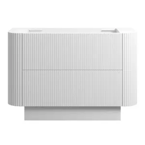 WAVE Curved Floor Mount Vanity 1200mm Matte White by Highgrove Bathrooms, a Vanities for sale on Style Sourcebook