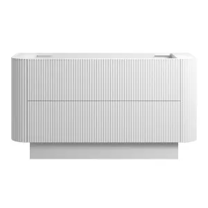 WAVE Curved Floor Mount Vanity 1500mm Matte White by Highgrove Bathrooms, a Vanities for sale on Style Sourcebook