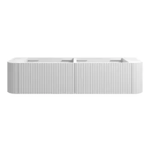 WAVE Curved Wall Hung Vanity Double 1500mm - Matte White by Highgrove Bathrooms, a Vanities for sale on Style Sourcebook