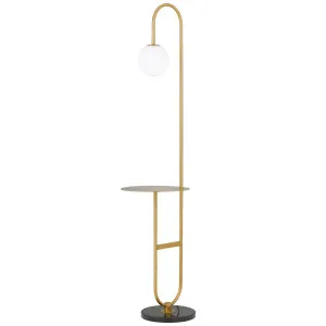 Telbix Inez Floor Lamp Black and Antique Gold by Telbix, a Floor Lamps for sale on Style Sourcebook