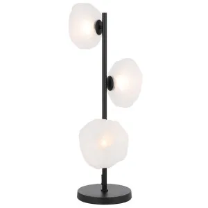 Telbix Zecca 3 Light Table Lamp Black and Frost by Telbix, a Table & Bedside Lamps for sale on Style Sourcebook