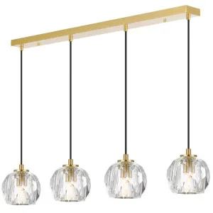 Telbix Zaha 4 Light Bar Pendant Antique Gold by Telbix, a Pendant Lighting for sale on Style Sourcebook