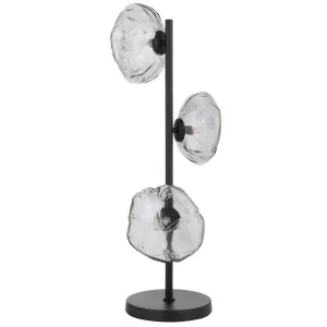 Telbix Zecca 3 Light Table Lamp Black and Smoke by Telbix, a Table & Bedside Lamps for sale on Style Sourcebook