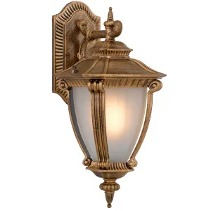 Telbix Delfino Exterior Wall Light Gold by Telbix, a Outdoor Lighting for sale on Style Sourcebook