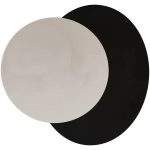 Calibo Crest Alabaster Glass 140mm Orb Wall Light Round Plate 200mm Black by Calibo, a Outdoor Lighting for sale on Style Sourcebook