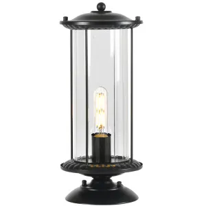 Vencha Watford Exterior Pillar Mount Black by Vencha, a Outdoor Lighting for sale on Style Sourcebook