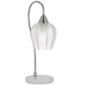 Telbix Azalea Table Lamp White and Chrome by Telbix, a Table & Bedside Lamps for sale on Style Sourcebook