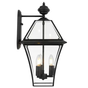 Telbix Rye 3 Light Exterior Wall Light Black by Telbix, a Outdoor Lighting for sale on Style Sourcebook