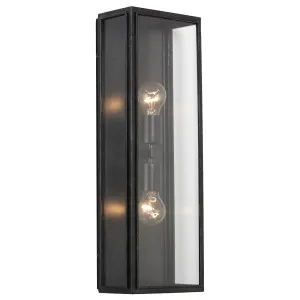 Plaza Outdoor Wall Light Antique Black by Lighting Inspirations, a Outdoor Lighting for sale on Style Sourcebook