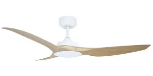Vencha Raven RWS 46" DC Smart Ceiling Fan Oak and White by Vencha, a Ceiling Fans for sale on Style Sourcebook