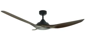 Vencha Raven RWS 52" DC Smart Ceiling Fan Walnut and Black by Vencha, a Ceiling Fans for sale on Style Sourcebook