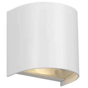 Telbix Miro Exterior Wall Light White by Telbix, a Outdoor Lighting for sale on Style Sourcebook