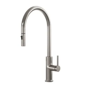 ZARA Pull-Out Kitchen Mixer Brushed Nickel by Highgrove Bathrooms, a Kitchen Taps & Mixers for sale on Style Sourcebook