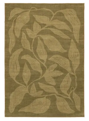 Rua Olive Botanical Washable Rug by Miss Amara, a Contemporary Rugs for sale on Style Sourcebook