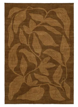 Rhea Brown Botanical Washable Rug by Miss Amara, a Contemporary Rugs for sale on Style Sourcebook