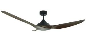 Vencha Raven RWS 64" DC Smart Ceiling Fan Walnut and Black by Vencha, a Ceiling Fans for sale on Style Sourcebook