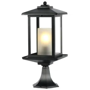 Vencha Barnet Exterior Pillar Mount Black by Vencha, a Outdoor Lighting for sale on Style Sourcebook