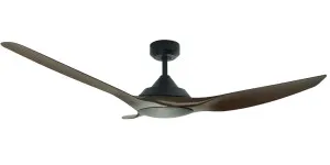 Vencha Raven RWS 46" DC Smart Ceiling Fan Walnut and Black by Vencha, a Ceiling Fans for sale on Style Sourcebook