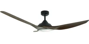 Vencha Raven RWS 46" DC Smart Ceiling Fan With Light Kit Walnut and Black by Vencha, a Ceiling Fans for sale on Style Sourcebook