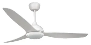 Claro Whisper 58" IP66 DC Coastal Ceiling Fan with LED Light and Remote White by Claro, a Ceiling Fans for sale on Style Sourcebook
